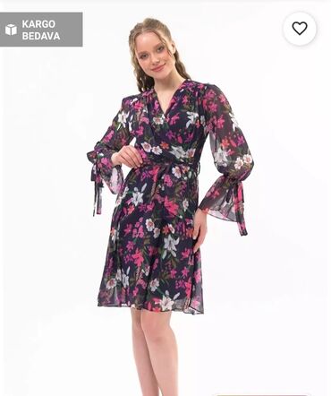 ziyafət donlar: Вечернее платье, Миди, XL (EU 42)