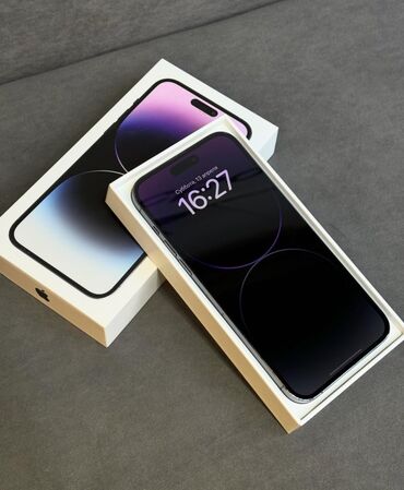 Apple iPhone: IPhone 14 Pro, Б/у, 256 ГБ, Deep Purple, Коробка, 86 %