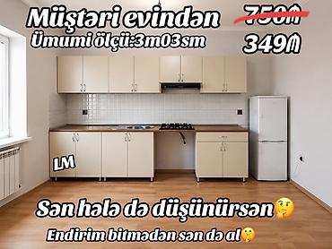 Digər mebel: *Mətbəx mebellərinin sifarişlə hazırlanması✔️* Ölçü : 3metr03sm☑️ — 1
