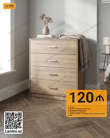 dolab skaf: Komod - Model kodu: 3676 - Ölçülər: Dərinlik 40 sm × Hündürlük 80 sm — 1