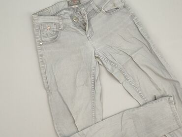 szare jeansy damskie stylizacje: Jeansy damskie, XS