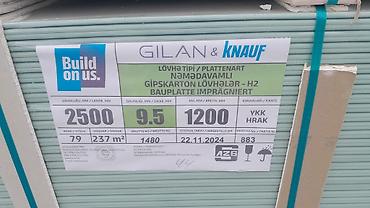 Nəmdavamlı gipskarton lövhələr – GILAN & KNAUF H2 (Bauplatte lalafo.az -da Nəmdavamlı gipskarton lövhələr – GILAN & KNAUF H2 (Bauplatte