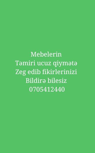 Mebellərin təmiri, bərpası