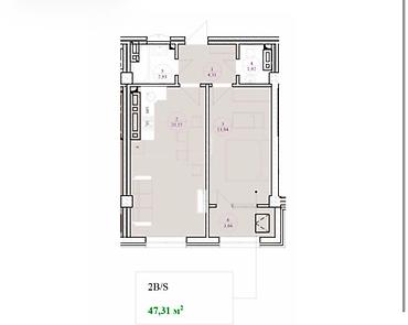 1 комната, 47 м², Асанбай мкр Элитка, 10 этаж, ПСО (под самоотделку)