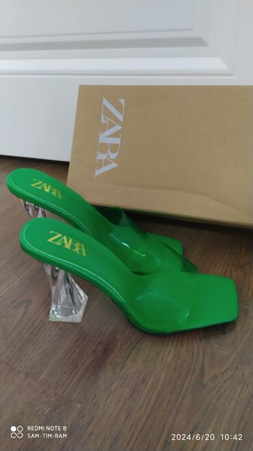 туфли из америки: Туфли Zara, 38, цвет - Зеленый