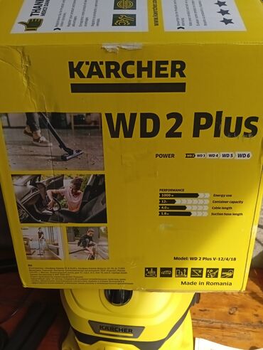 Строительные пылесосы: Пылесос Karcher WD2 PLUS строительный 12 литров 1000 ватт Новый — 10