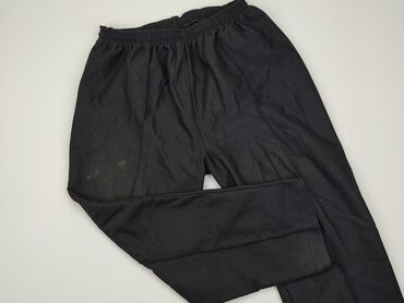 czarne spodnie z zamkami na nogawkach: Sweatpants, 14 years, 158/164, condition - Good