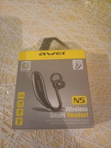 Digər auditexnika: Simsiz (Bluetooth) Qulaqcıqlar, Awei, rəng - Qara