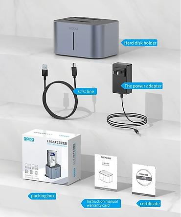 Другие комплектующие: Док-станция GODO GDPD07T-U для SATA жестких дисков/SSD 2.5/3.5 с — 9