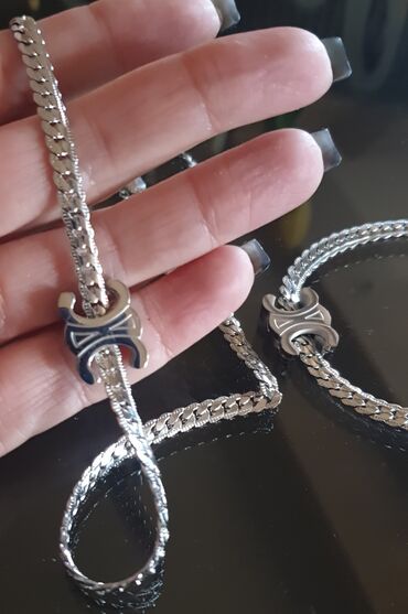 Setovi nakita: Set: Narukvica, Ogrlica, Materijal: Hirurški čelik — 3