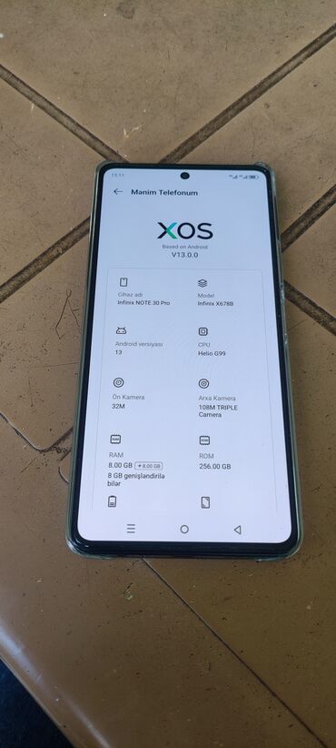 telefon aliram: Infinix Note 30, 256 GB, rəng - Qara, Düyməli, Sensor, Simsiz şarj