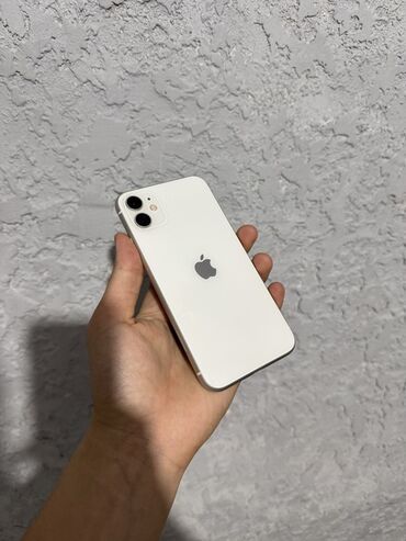 купить телефон айфон 11 бу: IPhone 11, Б/у, 128 ГБ, Белый, 74 %