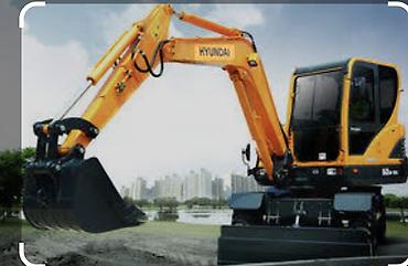 навесной экскаватор: Экскаватор, Hyundai, Колесный — 1