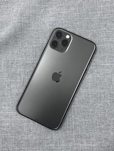 Apple iPhone: IPhone 11 Pro, Б/у, 64 ГБ, Space Gray, Зарядное устройство, Защитное стекло, Чехол, 100 %