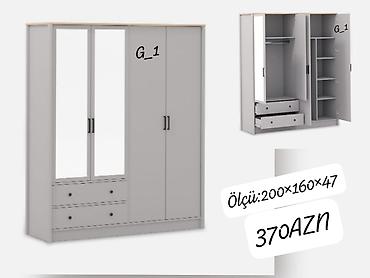 G_1 modeli üç qapılı paltar şkafı - Ölçü: 200 × 160 × 47 sm - Rəng lalafo.az -da G_1 modeli üç qapılı paltar şkafı - Ölçü: 200 × 160 × 47 sm - Rəng