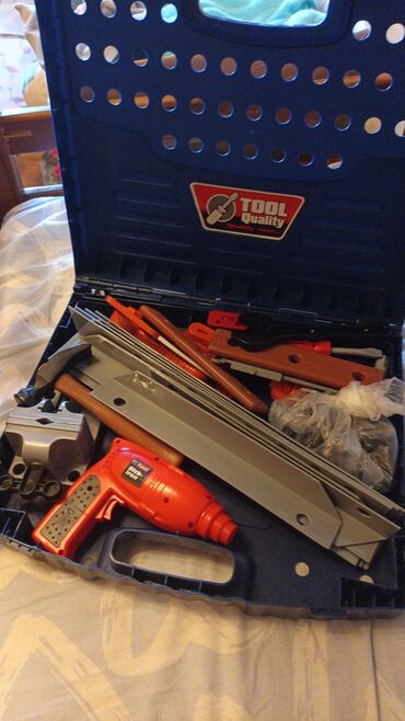 газонокосилка ручная: Детская мастерская 2-в-1 «Quality Tool» - Игровой набор из 67