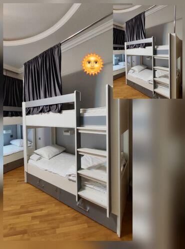 двухэтажная кровать: Oğlan və qız üçün, İşlənmiş, Çarpayı, Matras ilə