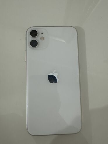 Apple iPhone: IPhone 11, Б/у, 64 ГБ, Белый, Защитное стекло, Кабель, Коробка, 78 %