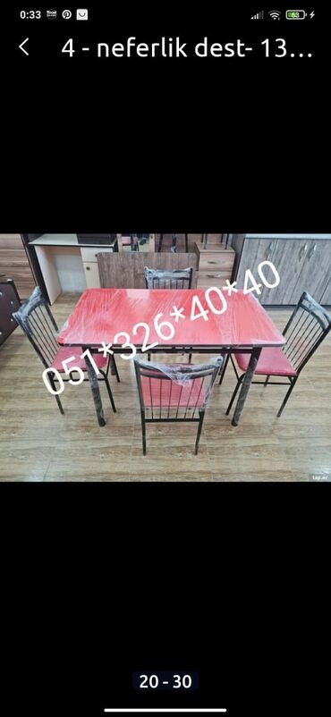 Masa və oturacaq dəstləri: Stul stol masa ve oturacaq destleri Tek-Tek ve Komplekt Wekilde -da lalafo.az — 16 Masa və oturacaq dəstləri: Stul stol masa ve oturacaq destleri Tek-Tek ve Komplekt Wekilde — 16