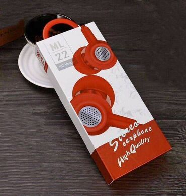 Другие аксессуары для компьютеров и ноутбуков: Earphone ML 22 - Jack 3.5, наушники + микрофон - длина шнура 1 — 8