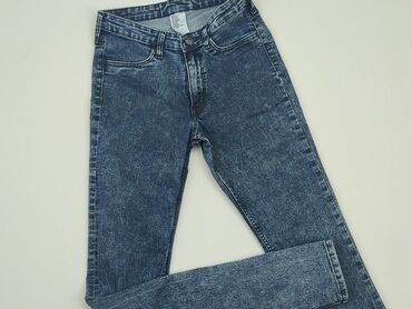 modne jeansy 2022: Spodnie jeansowe, H&M, 14 lat, 164, stan - Dobry