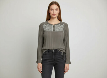złote bluzki wieczorowe: Women's blouse, size L