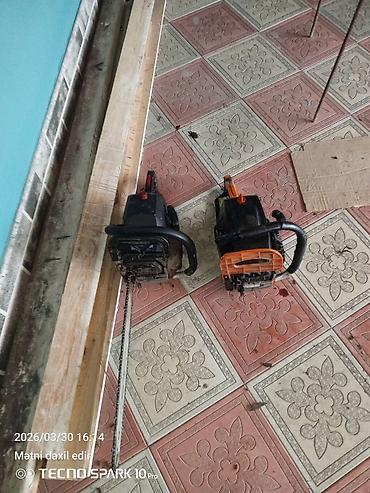 elektrik mişarı satılır: Benzinli mişar dəsti – 2 ədəd. yaxşı işləyir tek tek — 4