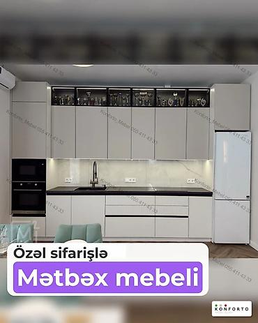 Sifarişlə mətbəx dəsti, Özü çəkən petlələr, MDF lalafo.az -da Sifarişlə mətbəx dəsti, Özü çəkən petlələr, MDF