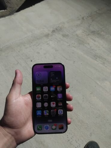 iphone x işlenmiş: IPhone 14 Pro, 256 GB, Deep Purple, Barmaq izi, Simsiz şarj, Face ID