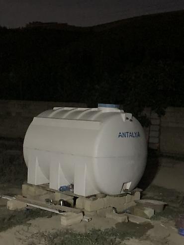 seyf silah: ANTALYA marka plastik su çəni 5 tondur, goradildə həyətdədir, zədəsi — 2