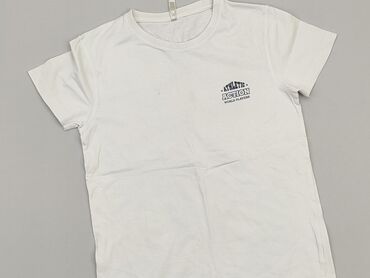 biała koszulka polo chłopięca: Koszulka, 10 lat, 134-140 cm, stan - Dobry