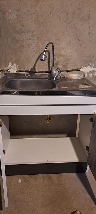 seyf dolab: Mətbəx üçün lavabo dolabı və paslanmayan polad stolüstü - Üst hissə — 2