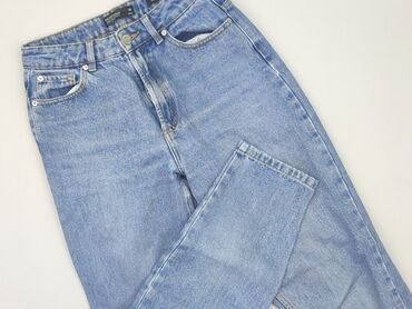brązowe spodnie woskowane stradivarius: Jeans for women, size S (EU 36)