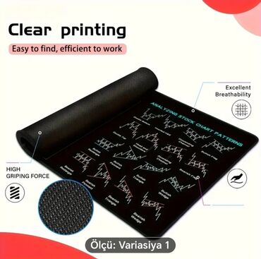 Mauslar: “The Genius Trader” treydinq mouse padi - Geniş səth: qara fonda — 3