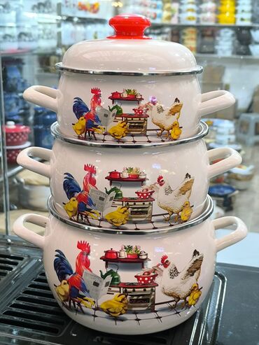 Tava-qazan dəstləri: Qazan, rəng - Ağ — 17