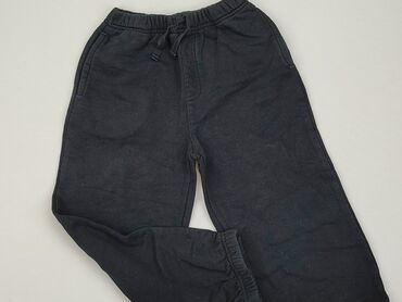 czarne spodnie z białymi szwami hm: Sweatpants, George, 7 years, 122, condition - Good