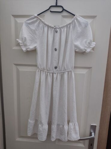 bele svecane haljine: S (EU 36), color - White, Other style, Short sleeves