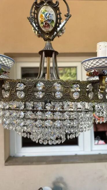 RS - Antique Chandeliers: Stari kristalni luster - ODLIČNO STANJE 💎✨ Stari kristalni luster, u — 8