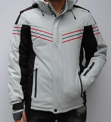 Zimske jakne: Muška zimska jakna sa kapuljačom - Boja: svetlosiva sa crnim — 3