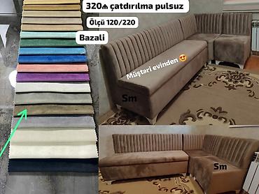 metbex divanları: Bazalı künc divan dəsti - Ölçü: 120/220 sm - Bazalı model – oturacaq — 1