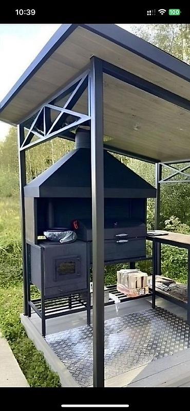 Садовая мебель: Уличные кухни/беседки под навесом в современном стиле делаем — 27