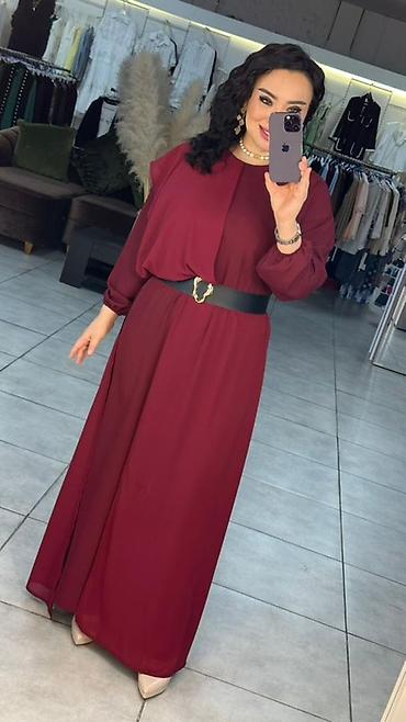 Вечерние платья: Вечернее платье, Длинная модель, Шифон, С рукавами — 6