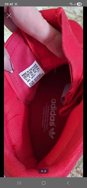 half zip: Кроссовки Adidas Originals, высокие, ярко‑красные (монохром) — 4