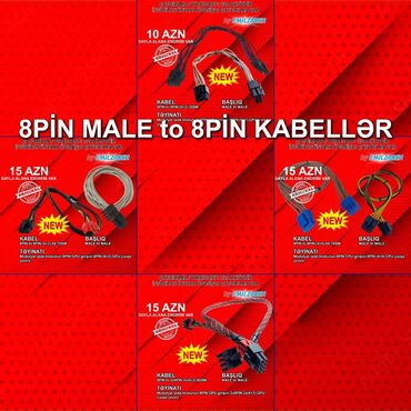 Prosessorlar: Kabel "8pin Male for Modular PSU" 🚚Metrolara və ünvana çatdırılma var