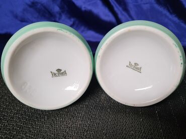 Ostali antikviteti: Bokali novi 1930g+ Viktorija porcelan Cehoslovacka. Novi rezedo — 3