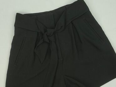 krótkie spodenki z wysokim stanem czarne: H&M, Szorty damskie, rozmiar S