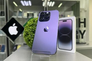 айфон под оригинал: IPhone 14 Pro, Жаңы, 256 ГБ, Заряддоочу түзүлүш, Коргоочу айнек, Кабель, 100 %