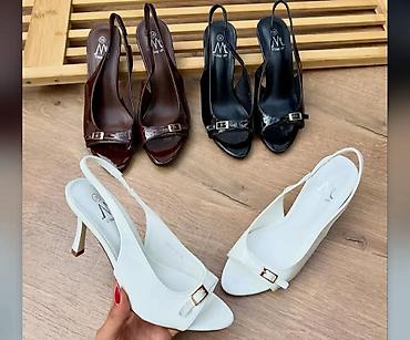 leonove sandale: Ženske elegantne slingback sandale sa tankom štiklom. - Model — 1
