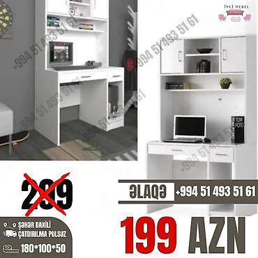 Uşaq masaları: Oğlan və qız üçün, Yeni, Siyirməli, Yazı masası, Stulsuz — 4