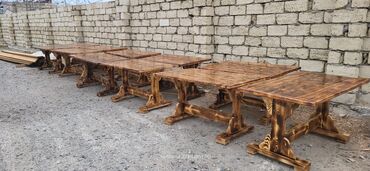masa və oturacaq: ■Masalarin hazirlanmasi ■Material quru sam agaci ■Masa usdu 5/15 quru